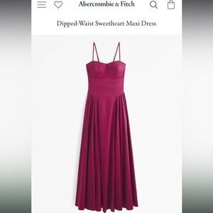 Dipped-Waist Sweetheart Maxi Dress sz M - Abercrombie & Fitch